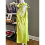 Stine Goya Rosario Tie Strap Satin Dress Yuzu Green Womens Size Medium Photo 9