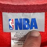 Nba Women’s  Detroit Pistons Boat Neck Sweatshirt Size Large Red Basketball Photo 3