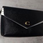 Coach CC487 Black Wyn Cross Grain Leather Clutch Wristlet Bag NWT $225 MRSP Photo 4