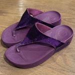 FitFlop Purple Sparkle Flip Flop Sandal Size 7 Photo 0