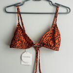 Kulani Kinis ★ NWT Kulanis Kinis Bikini Top - Orange/Black ★ Photo 1