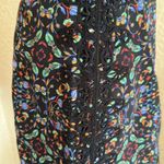 ZARA Black Blue Green Red Floral Embroidered Crochet Sides Mini Skirt Medium Photo 8