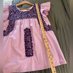 J. Marie Cameron Purple Gingham Embroidered Top. Size Small. Photo 4