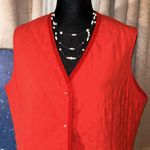 Liz Claiborne Vintage  Red Quilted Vest Size L Photo 1