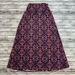 Joe Benbasset Women's A-Line Maxi Skirt Navy Blue Coral Pink M Med Medium Flowy Photo 2