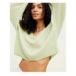 Free People  Elias Cashmere V Sweater Size Small Ribbed Cropped Soft Casual Photo 2