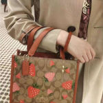 Coach Dempsey Tote 22 In Signature Canvas With Wild Strawberry Print CH324 Photo 7