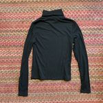 One Step Up  BLACK RIBBED TURTLENECK STRETCH LONG SLEEVE Photo 4