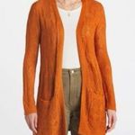 Market & Spruce Women's  Cecily Pointelle Open Duster Cardigan, Brown, small NWT Photo 0