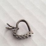 Vintage Diamond Silver Heart Dainty Pendant Photo 1
