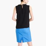 J.Crew Sleeveless Top with Pleated Trim Black Plus 16 NEW Photo 1