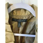 Baccini  Womens Faux Leather Jacket Camel Brown Size M Button Front Long Sleeve Photo 2