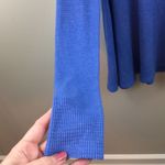 Free People Royal Blue Waffle Knit Long Sleeve Top Photo 2