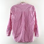 Frank & Eileen Joedy Long Sleeve Button Down Striped Cotton Shirt Pink XS Photo 5