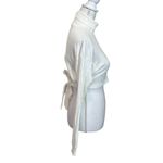 superdown Ria White Ribbed Tie Back Cropped Turtleneck Top Women’s Size S Photo 4