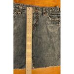 Silver Jeans  Skirt Denim Devah Womens Size 28 Raw Seam Raw Hem Pink Stitching Photo 5