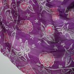Purple Pink Silk Butterfly Floral Scarf Wrap Bohemian Boho Flowers Fringe Hippie Photo 4