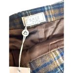 Sage NWT  The Label Brown Navy Plaid Pleated Wrap Skort Size Small Photo 1