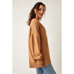 Free People  Alli V-neck Sweater in Camel Size Medium Photo 2