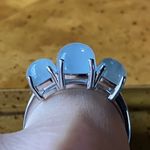 Genuine Aquamarine Sterling Silver Ring Size 9 Blue Photo 1