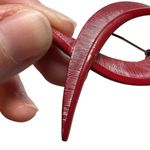 Monet Vintage Heart Disease Ribbon Brooch Pin Fashion Jewelry Red Photo 6