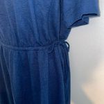 Old Navy Blue Cinched Waisted Light Weight T-Shirt Dress Size Medium Petite New Photo 3
