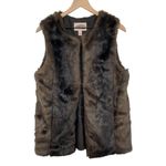 Forever 21 Faux Fur Brown Sleeveless Vest Medium Photo 1