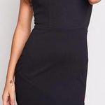 Blue Blush Black One Shoulder Dress Photo 0