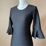 Shoshanna  | Black Bell Sleeve Cocktail Dress Sz 2 Photo 4