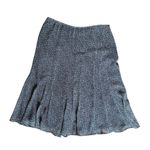 Jones New York Vintage y2k  Silk Black & Cream Ditsy Floral Midi Skirt Size 12 Photo 0