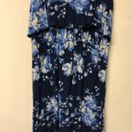 LC Lauren Conrad Lauren Conrad Blue Floral Summer Dress Size Small Photo 3