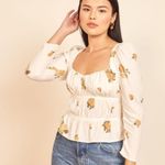 Reformation Plath in Constance Cream Floral Blouse Size S Photo 0
