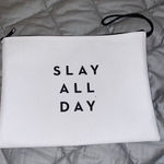 Milly ✨ White Slay All Day Zipper Pouch Photo 0