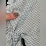 Amazon R.Vivimos gingham midi dress smocked Puff Sleeves Bow Off-Shoulder Boho sage Photo 11