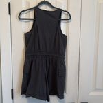 Zyia Women's Gray Pinstripe La Jolla Sleeveless Short Romper Small Photo 2