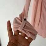 Lucky Brand  Light Pink Woven Mix Henley Top‎ Size S Photo 6