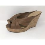 Nine West  'Likemer' Tan Leather Slip-On Wedge Sandal Women Size 10 Photo 5