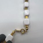 Trifari VINTAGE  White Gold Rectangle‎ Square Bead Rope Necklace Photo 1
