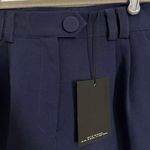4th & Reckless Zane Trouser Shorts High Rise Pleated Navy, Size 6, B80 Photo 2