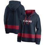 NFL Team Apparel NFL Houston Texans Women's Halftime Adjustment Fleece Hooded Sweatshirt Navy, XL Photo 0