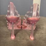 Barbie x ALDO Barbietessy Collection Pink Stiletto Heel Monogrammed B Size 9 NEW Silver Photo 6