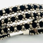 Anthropologie  Serafina Triple strand Wrap bracelet Black/silver Photo 8