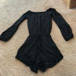 Brandy Melville Black off the shoulder long sleeve romper washed once Photo 1