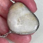 Artisan  made raw white Quartz pendant on silver 20” chain. Photo 4
