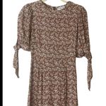 Charlie Holiday  Jaime Tie Sleeve Midi Dress Brown size US 2 Photo 2