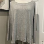 Bryn Walker Evan Size XL Gray High Low Hem Pullover Lightweight Sweatshirt USA Photo 0