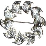 Elegant Green and‎ Red Leaf Brooch Photo 1