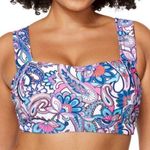 Raisin's NWT Jamaica Underwire Bra Bikini Top Paisley Floral Plus Size 18W NEW Photo 0