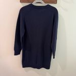 Thakoon 100% Wool Midnight Navy Blue Mini Sweater Dress Small Photo 6