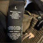 BCBGeneration  High Rise Barrel Leg Pants Olive Green Stretch Cotton Size L Photo 6